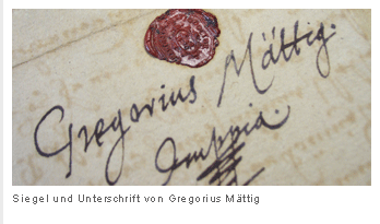 Unterschrift von Dr. Gregorius Mttig